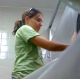 A hidden camera is set up on the floor behind a toilet. It records an unsuspecting brunette girl peeing (possibly shitting as well), then wiping herself. This appears to be genuine voyeur material, but poor audio.